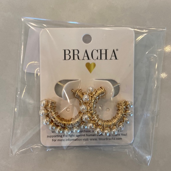 bracha Jewelry Bracha Harlow Pearl Hoops Poshmark